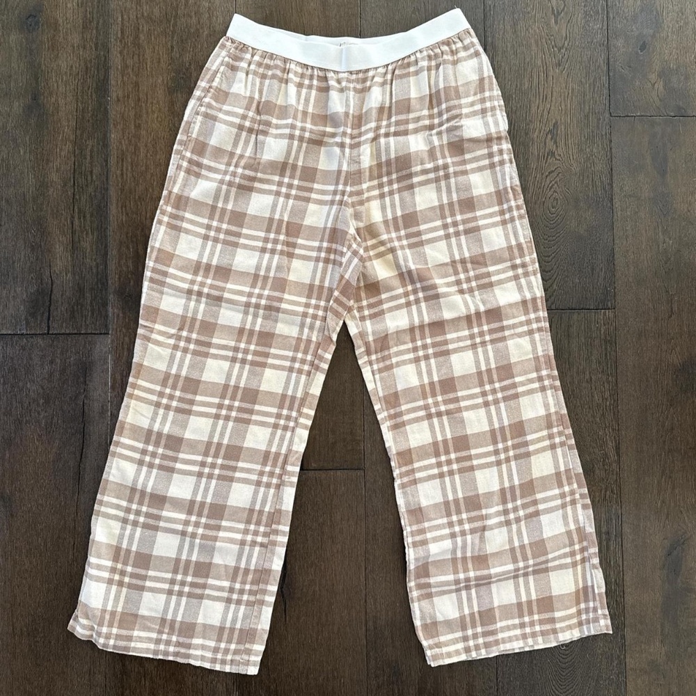 Brown Plaid Medium Pajama Pants